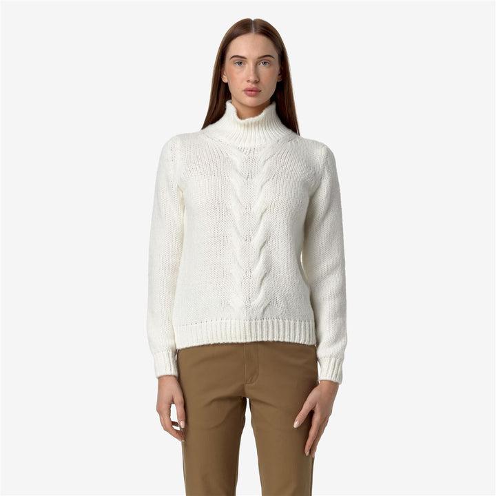 FUZZY WOOL MERINO BLEND - Knitwear - Pull  Over - WOMAN - WHITE GARDENIA