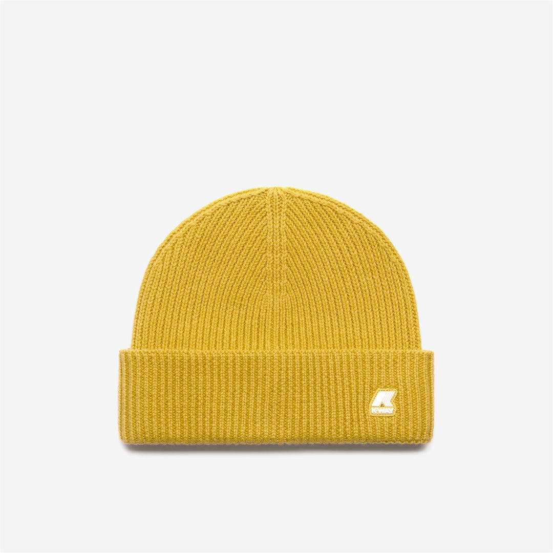 BRICE CARDIGAN STITCH WOOL - Headwear - Hat - UNISEX - YELLOW ZAFFERANO