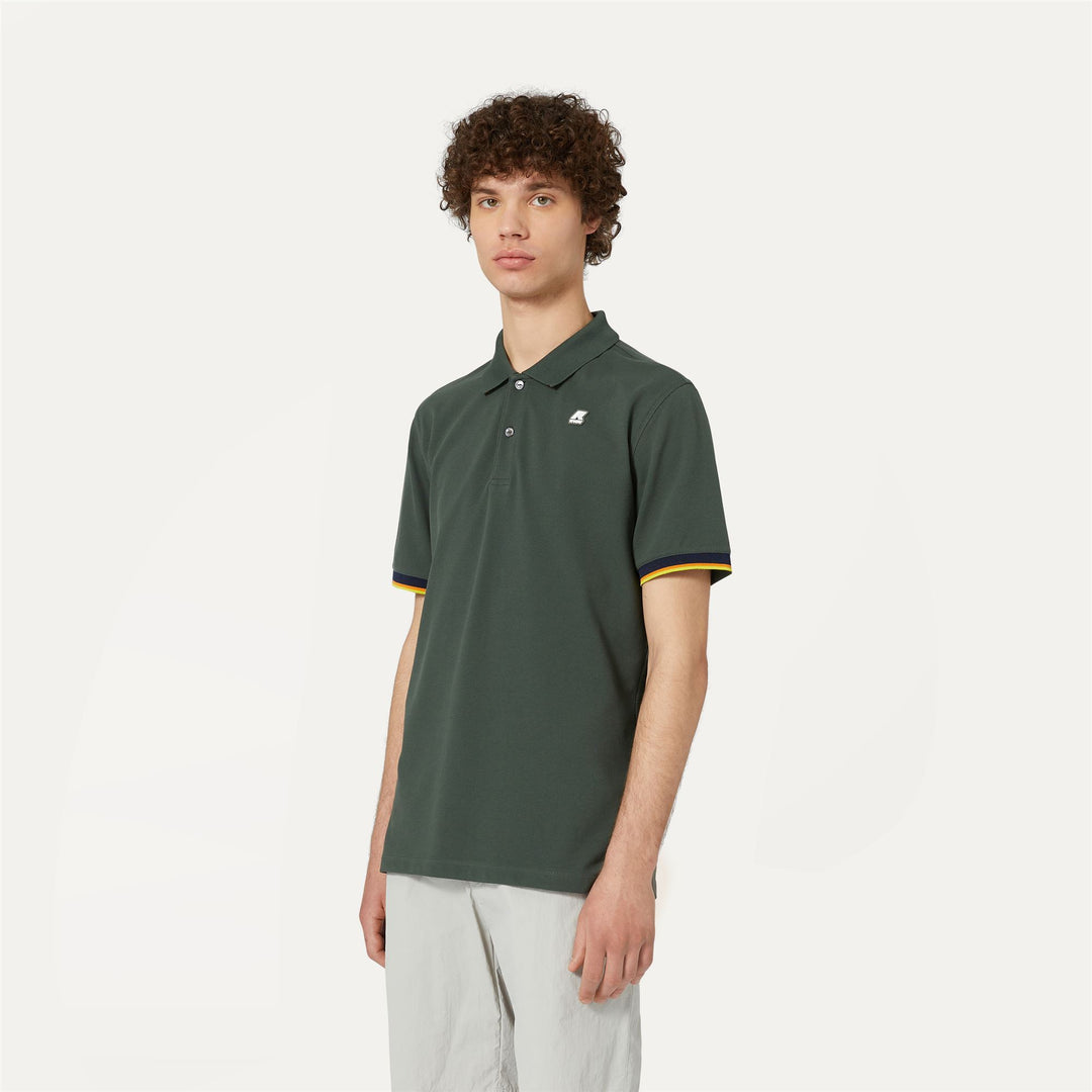 VINCENT - Polo Shirts - Polo - MAN - GREEN BLACKISH