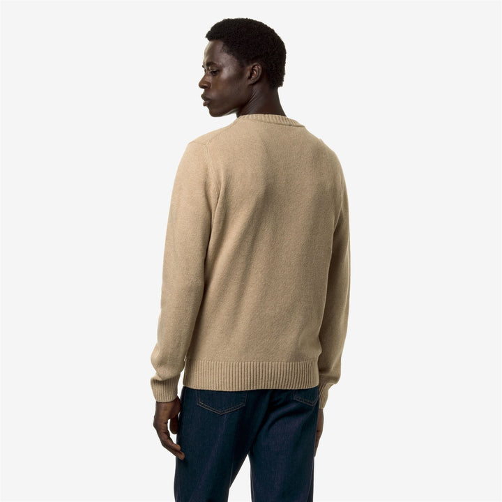 SEBASTIEN LAMBSWOOL - Knitwear - Pull  Over - MAN - BROWN TRAVERTINE