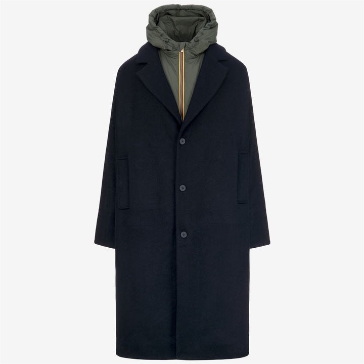 JENZAC WOOLMARK - Jackets - Long - MAN - BLUE DEPTH-GREEN BLACKISH