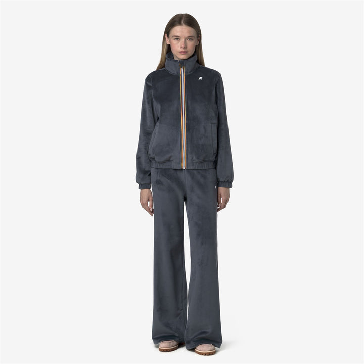 JENNY VELOUR POLAR - Pants - Sport Trousers - WOMAN - Blue Airforce Combo