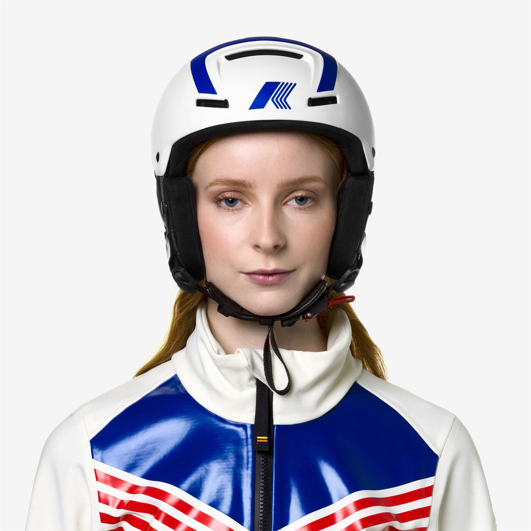 FAITO K-Way - Helmets - Helmet - UNISEX - WHITE-BLUE LOGO-RED LOGO